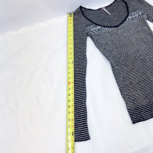 Free People Y2k Women's Wool Blend Sweater Boho Long Sleeve Shirt - Picture 5 of 11